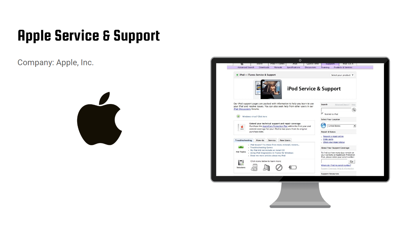 Apple.com Service and Support