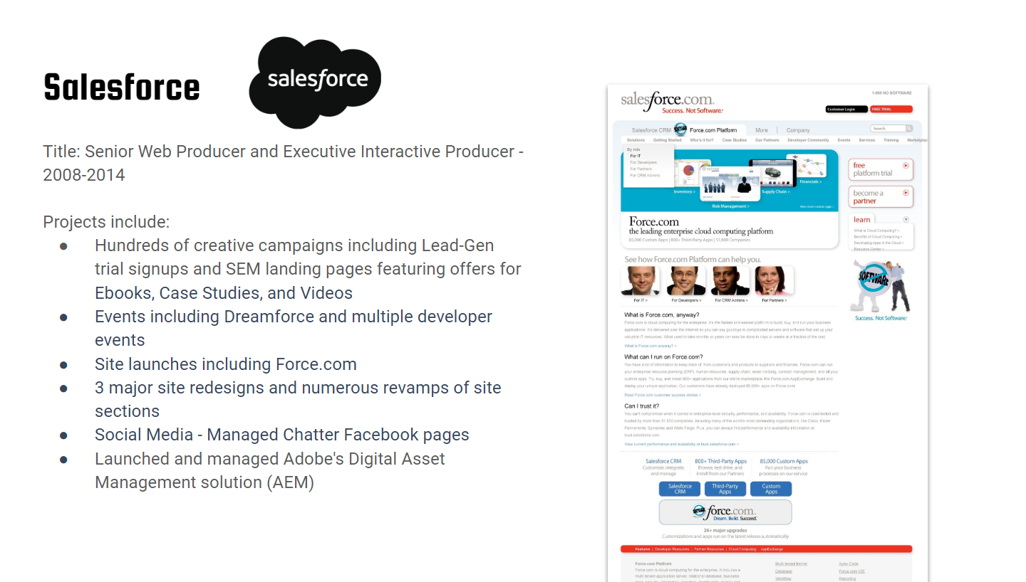 Salesforce Projects Overview